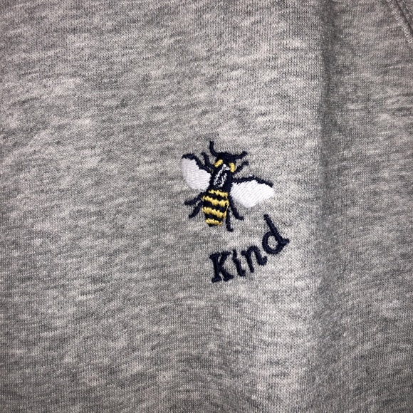 Grey “Bee Kind” Crewneck Sweater - Picture 2 of 5